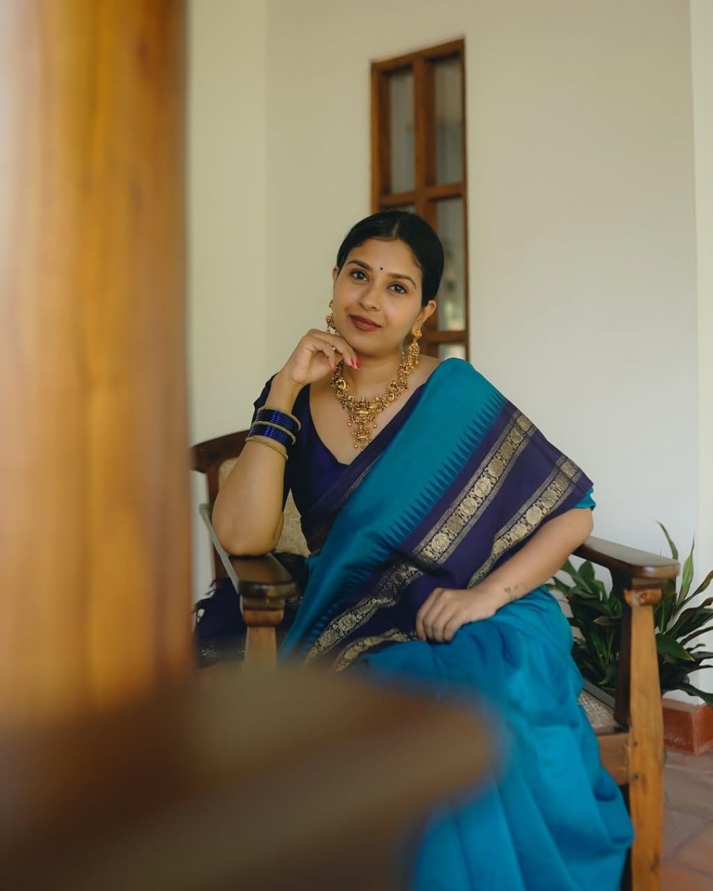 Vasthrlay Kanjivaram Classic Saree with decorative wedding design