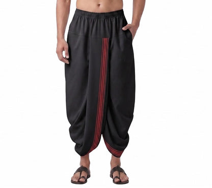 PURE PRAYER Black Readymade Dhoti Pant Ayyappa Vratham Collection