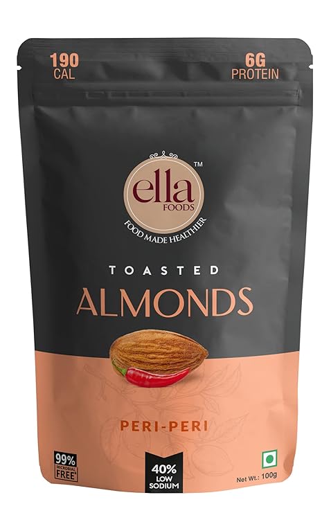 Ella Foods Peri Peri Almonds - PUSHMYCART