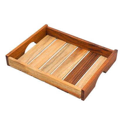 Sanjeev Kapoor Slat Handle Wooden Serving Tray