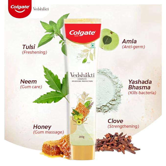 Colgate Swarna Vedshakti Toothpaste - PUSHMYCART