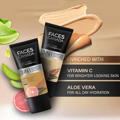 Faces Canada All Day Hydra Matte Foundation-Golden Beige 032 - PUSHMYCART