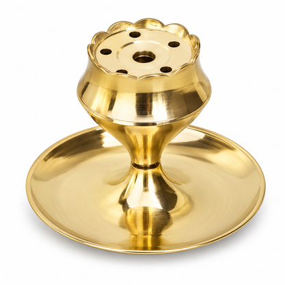 Brass Round Agarbatti Stand 54gm
