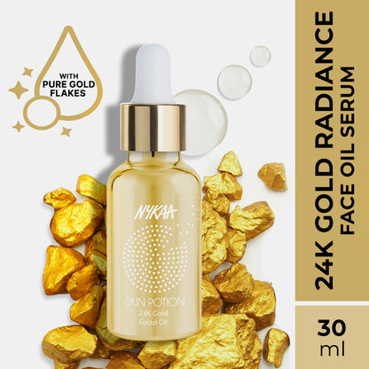 Nykaa Naturals Skin Potion 24K Gold Collagen Boosting Face Oil Serum - PUSHMYCART