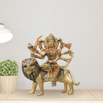 Brass Durga Ji Idol Statue 1Kg - PUSHMYCART