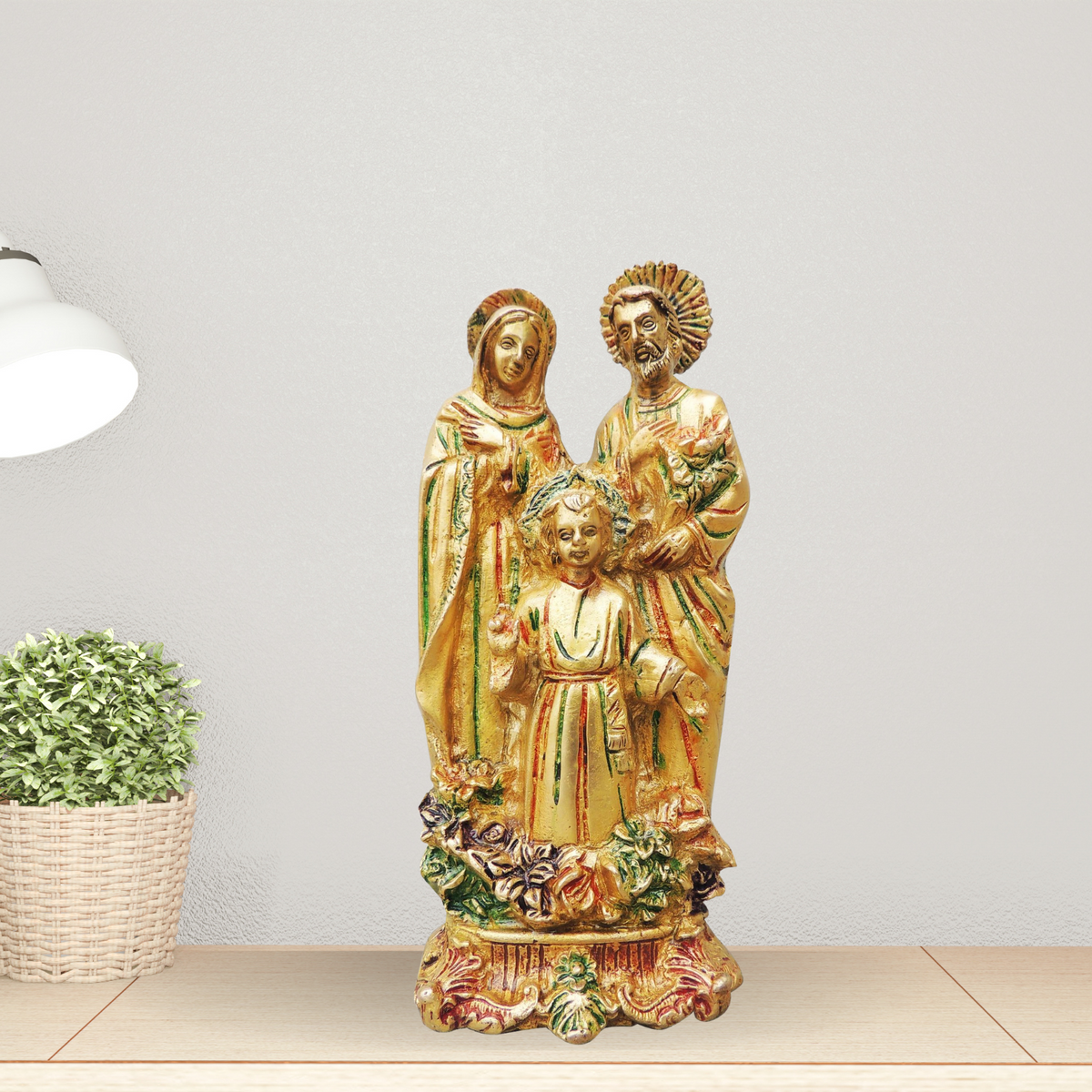 Brass Jesus Family Statue 1.39Kg - PUSHMYCART