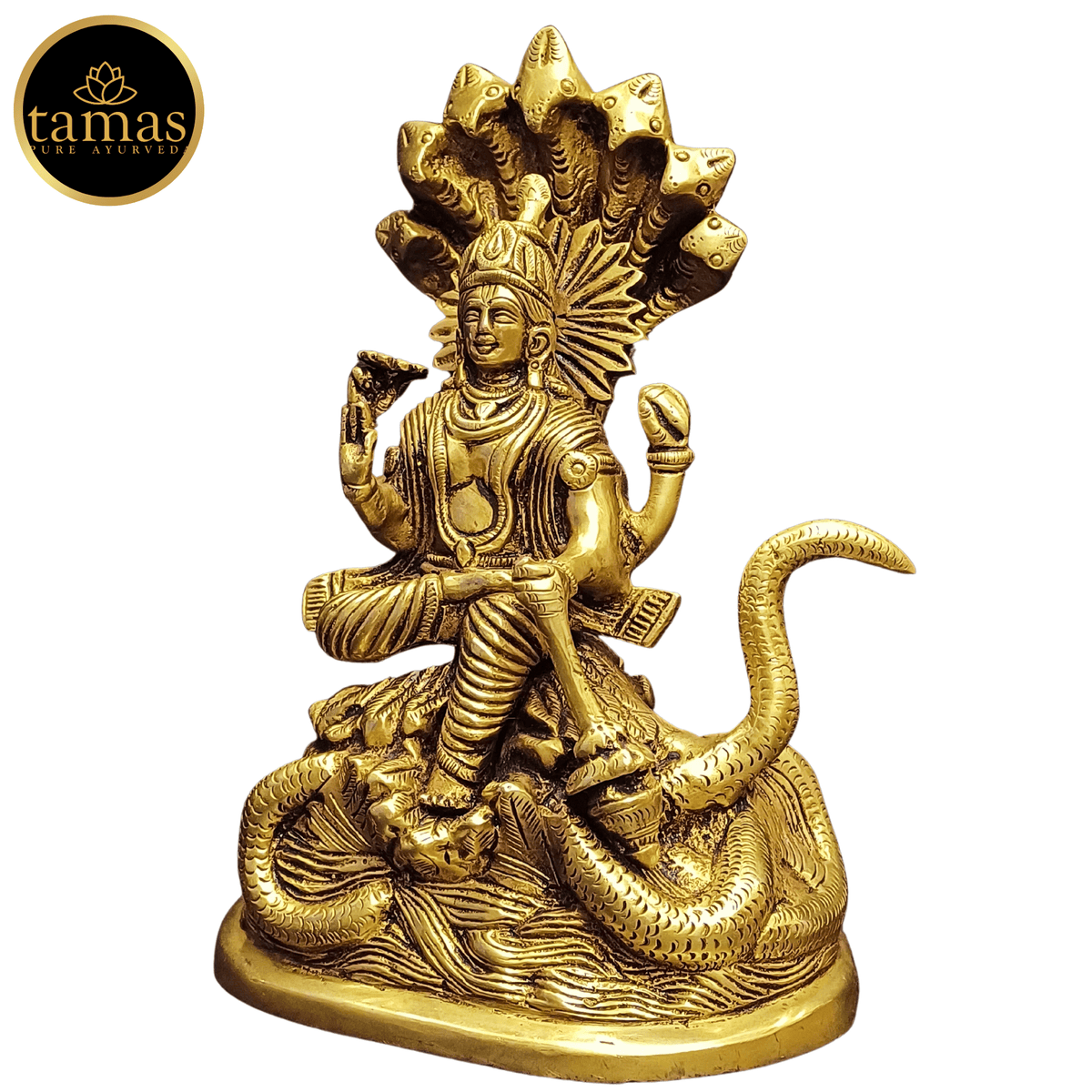 Tamas Brass Vishnu With Naag Statue - PUSHMYCART
