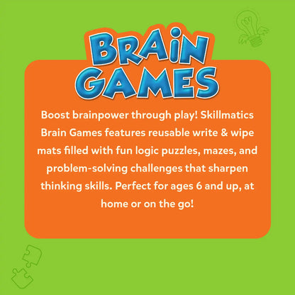Skillmatics Brain Games Reusable Activity Mats Ages 6 and Up