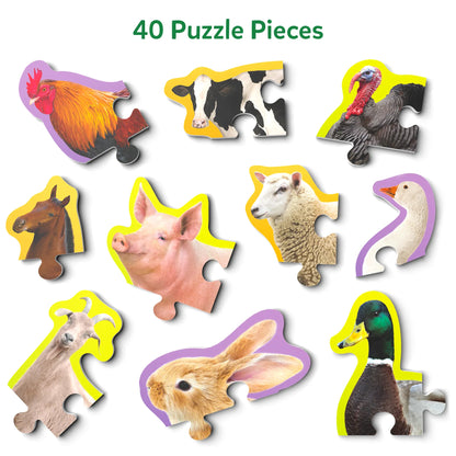 Skillmatics Step By Step Puzzle Farm Animals Ages 3 and Up