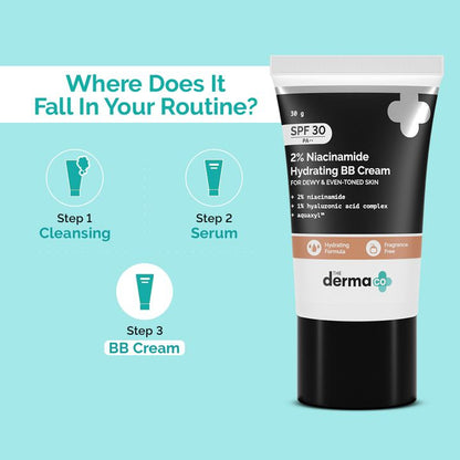 The Derma Co 2% Niacinamide Hydrating BB Cream
