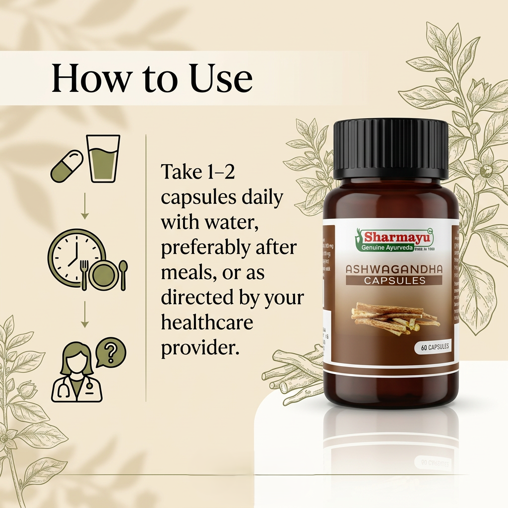 Sharmayu Ayurveda Ashwagandha Capsules - view 4