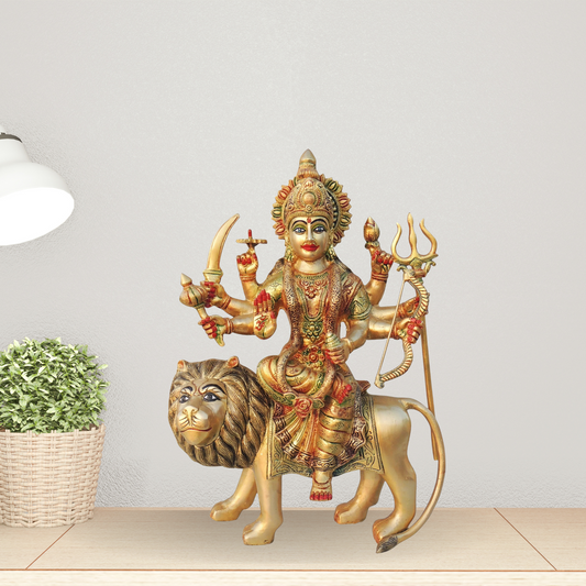 Brass Goddess Durga Superfine Idol 13.12Kg - PUSHMYCART