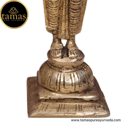 Tamas Brass Handcrafted Pavai Lamp with Antique Finish - PUSHMYCART