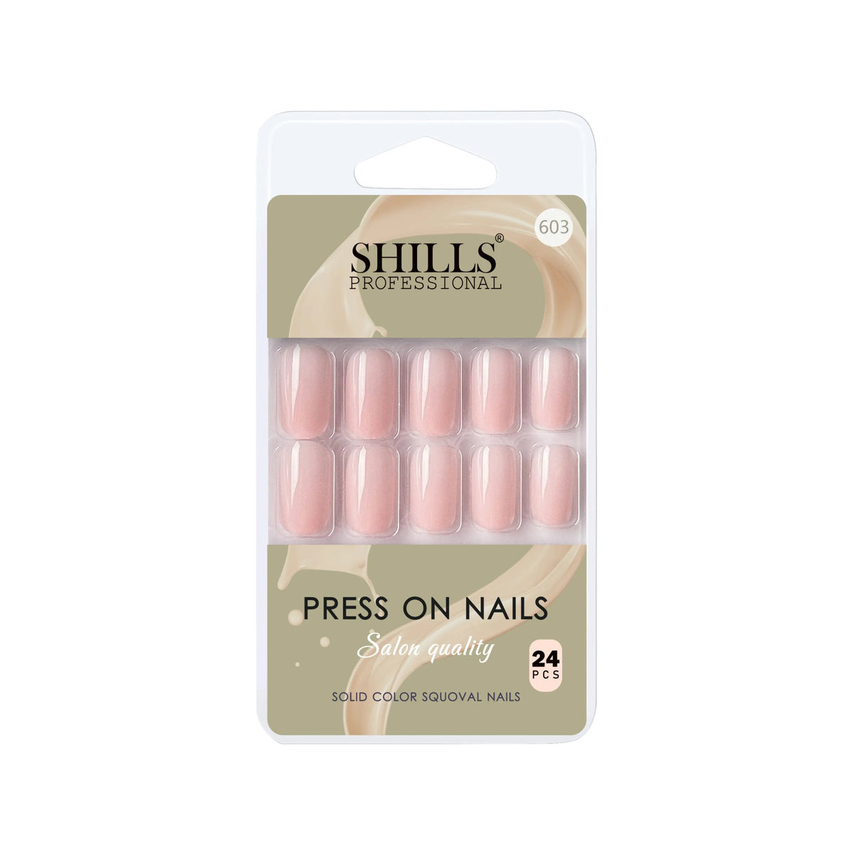 Glossy Solid Color Nails Square(SPN579-SPN604) - Shills Professional