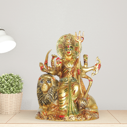 Brass Goddess Durga Superfine Idol 1.36Kg - PUSHMYCART