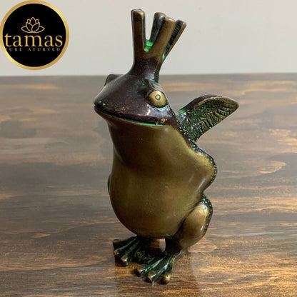 Tamas Brass The Frog Prince Showpiece (Multicolor)