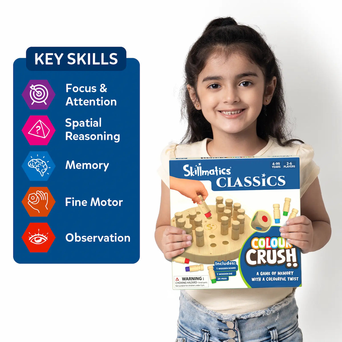 Skillmatics Colour Crush Thrilling Memory Game Ages 4 and Up