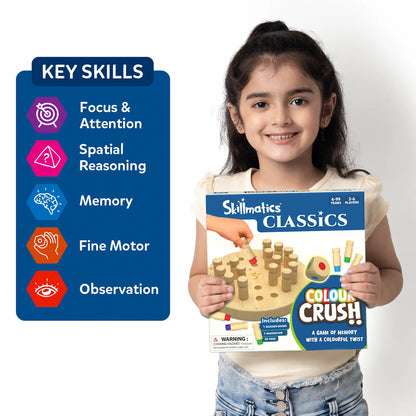Skillmatics Colour Crush Thrilling Memory Game Ages 4 and Up