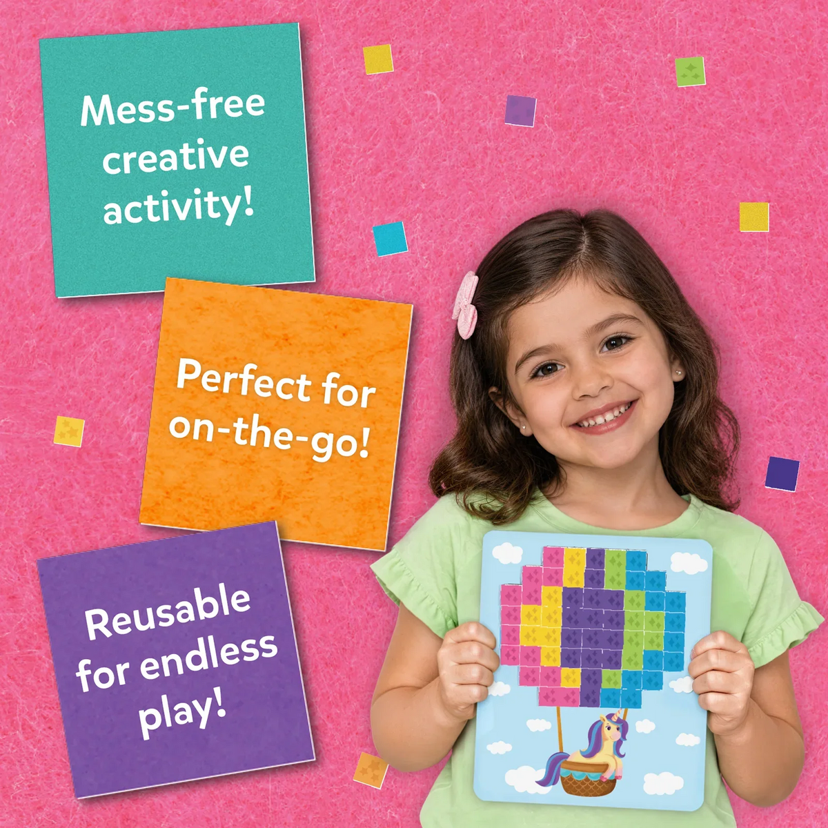 Skillmatics Felt Fun Unicorns and Princesses Reusable 3D Craft Kit Ages 3 to 8
