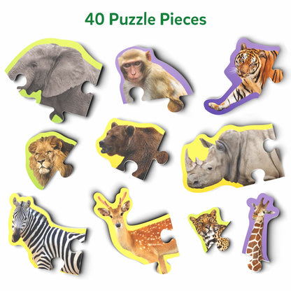 Skillmatics Step By Step Puzzle Wild Animals Ages 3 and Up