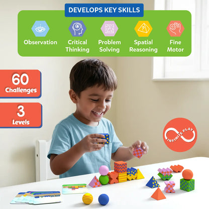 Skillmatics Brain Blocks 3D Early STEM Building Blocks for Kids