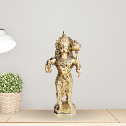 Brass Hanuman Ji Statue 5.32Kg - PUSHMYCART