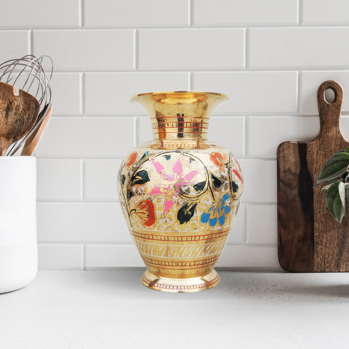 Brass Home Flower Pot 0.625Kg - PUSHMYCART