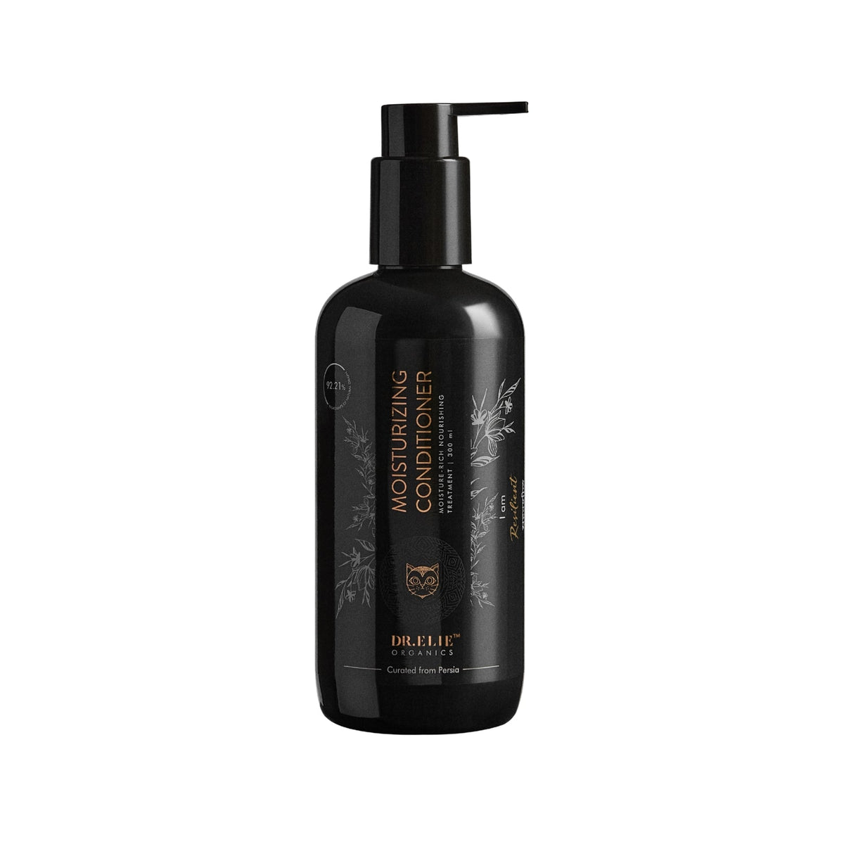 Dr. Elie Organics Moisturizing Conditioner bottle, with lush green leaves, highlighting natural ingredients and pre - Image 7