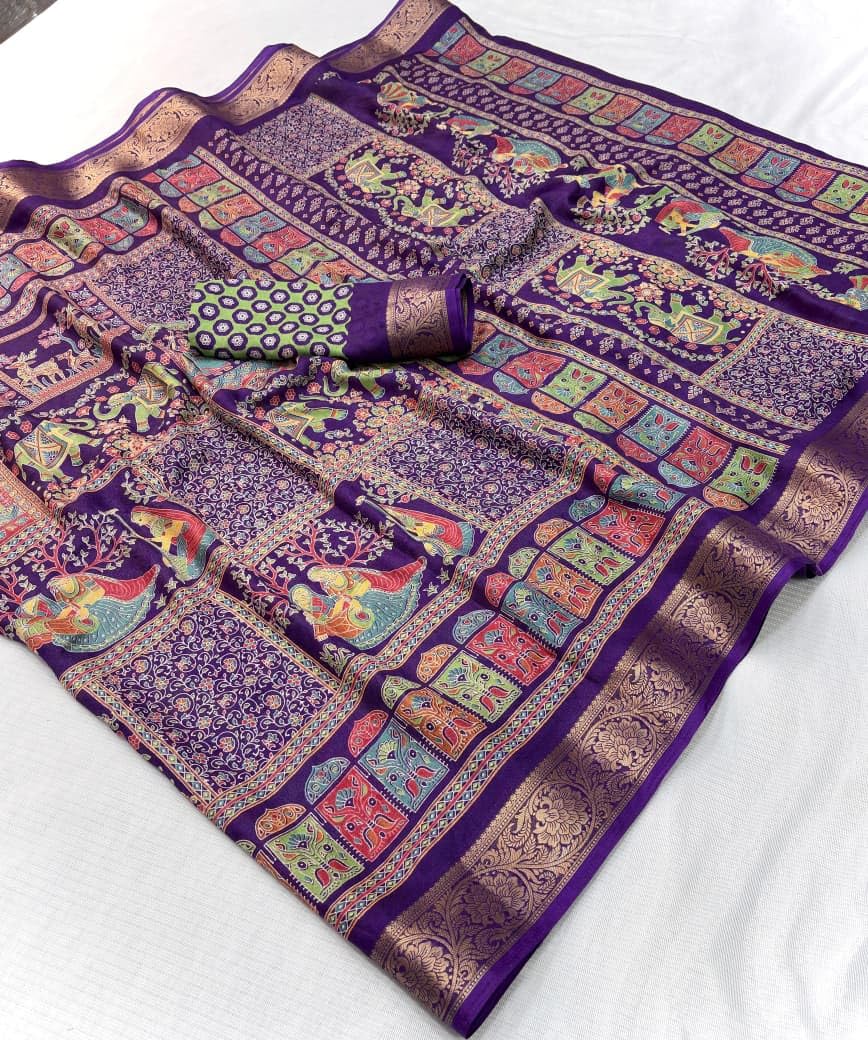 Vasthrlay Silk Classic Saree with decorative Designer design