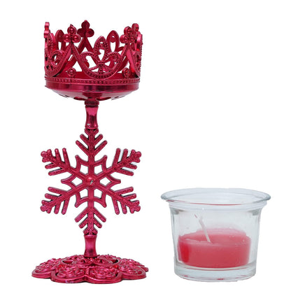 TIED RIBBONS Set of 4 Christmas Candle Holder