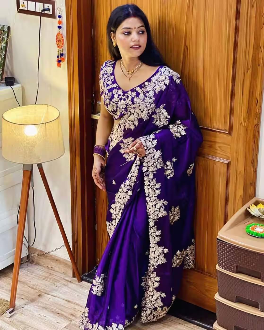 Vasthrlay Classic Embroidery Saree with elegant ethnic styling