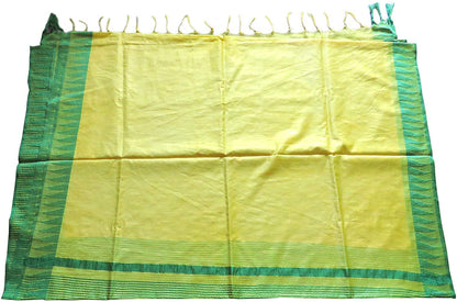 Vasthrlay Ethnic Yellow Saree with decorative Traditional design
