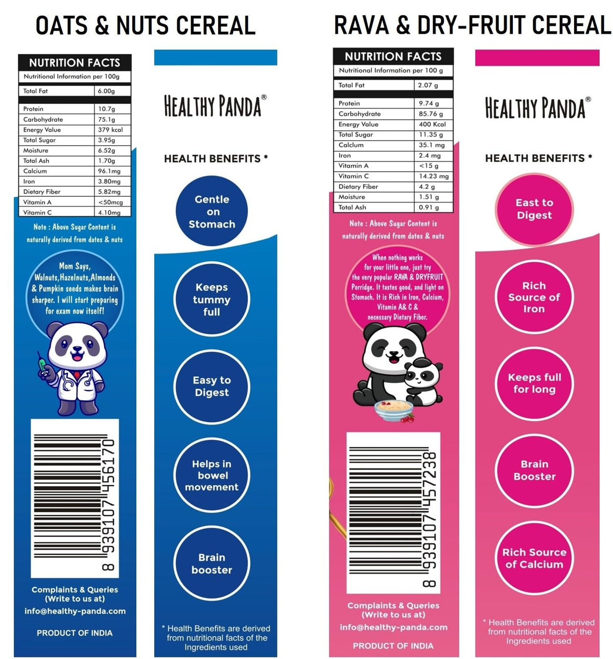 HEALTHY PANDA Oats & Nuts breakfast cereal - PUSHMYCART