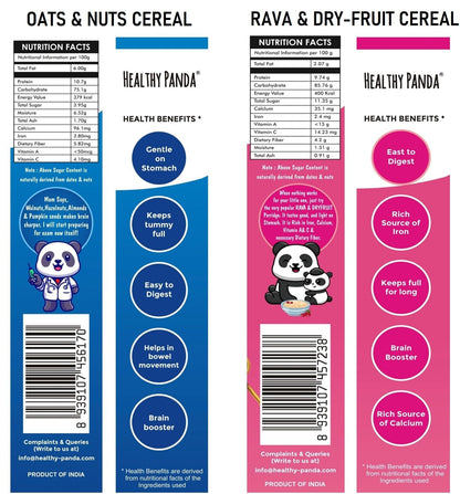 HEALTHY PANDA Oats & Nuts breakfast cereal - PUSHMYCART