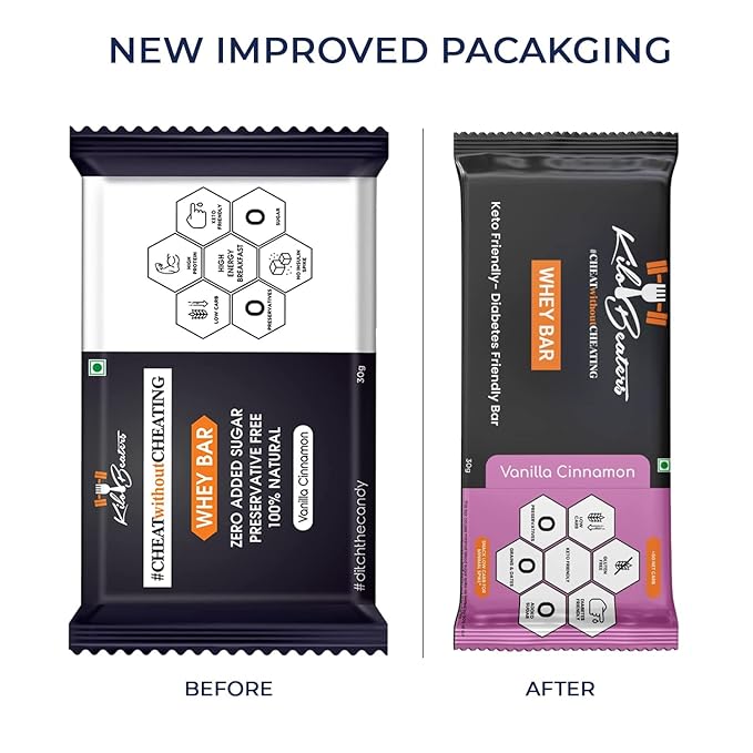 Kilobeaters Vanilla Cinnamon Protein Whey Bars 