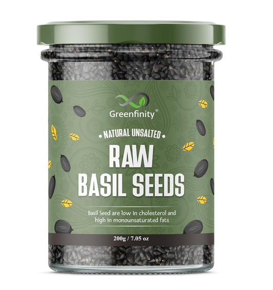 Greenfinity Raw Basil Seeds 200gm