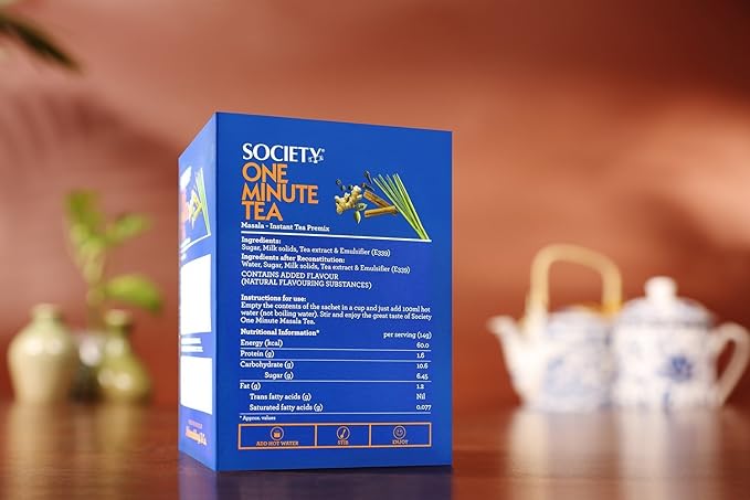 Society One Minute Tea Premix- (10 Sachets) – PUSHMYCART