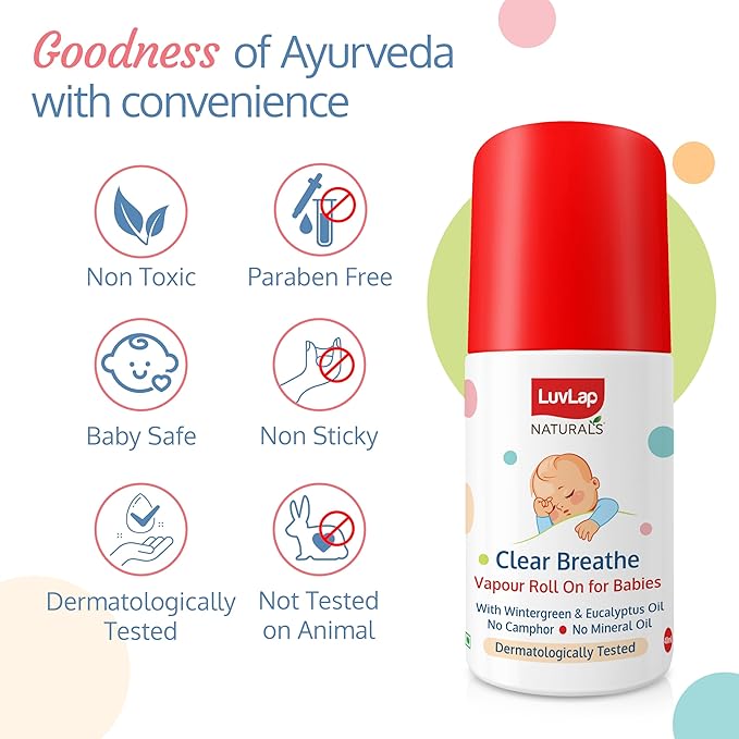 LuvLap Naturals Clear Breathe Vapour Roll-on - PUSHMYCART