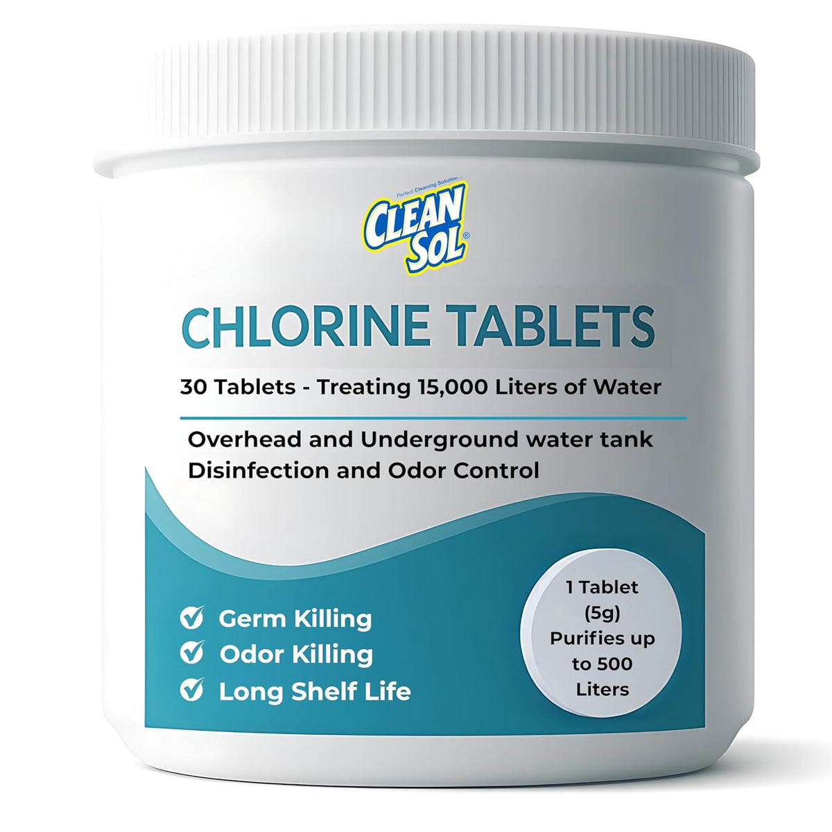 Cleansol Chlorine Tablets for Water Tank Disinfection 