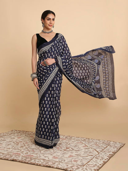 Vasthrlay Ethnic Classic Saree with decorative printed design