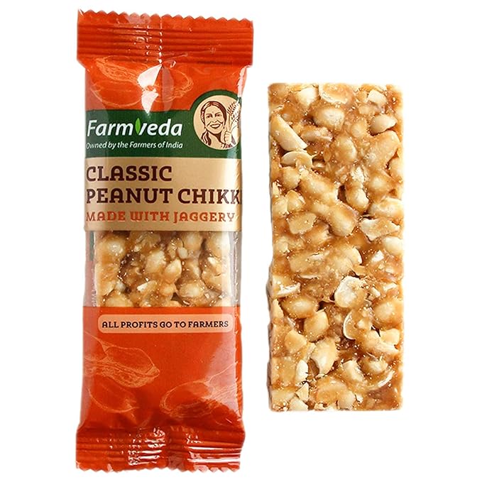 Farmveda Classic Peanut Chikki Made With Jaggery - PUSHMYCART