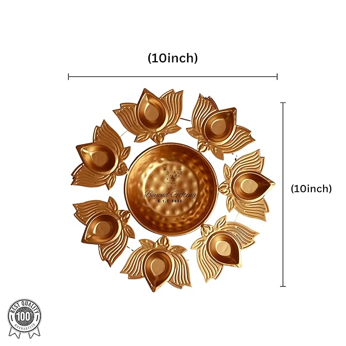 Lotus Shape Diya Flower Urli - PUSHMYCART