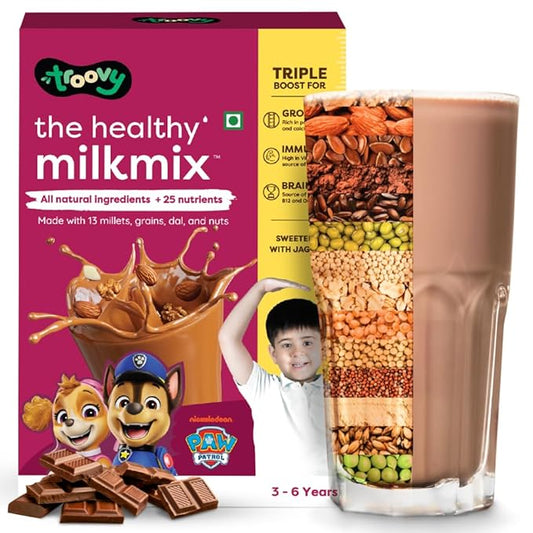 Troovy No Sugar, 13 Millets & Nuts, Chocolate Nutri Milk Mix - PUSHMYCART