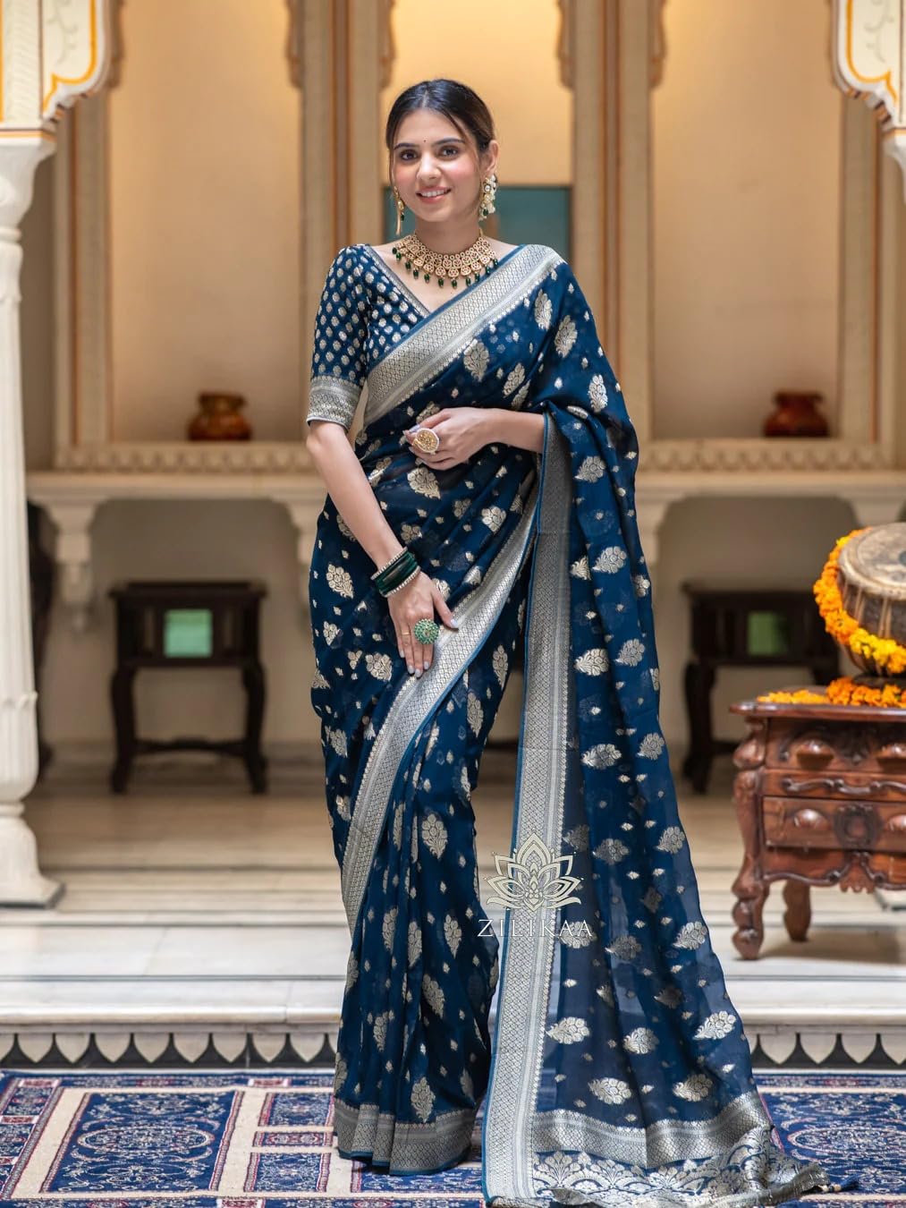 Vasthrlay Traditional Saree in Classic with refined banarasi ethnic appeal
