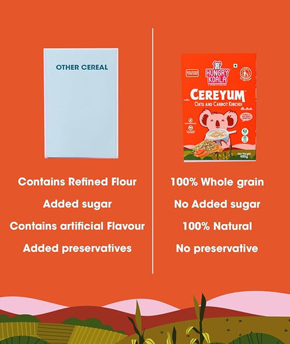 HUNGRY KOALA Oats & Carrot Khicdi Cereal - PUSHMYCART