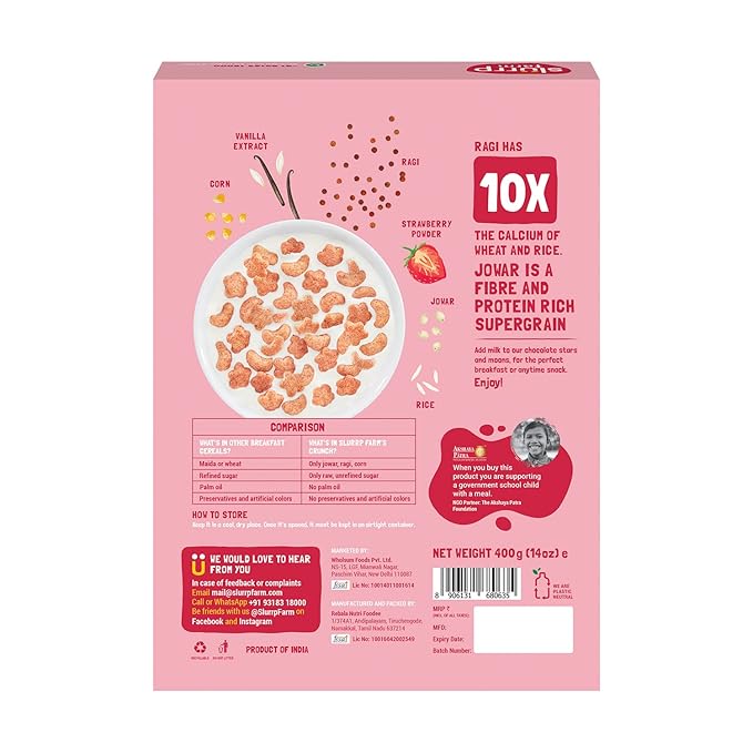Slurrp Farm Berry Crunch Strawberry Cereal - PUSHMYCART