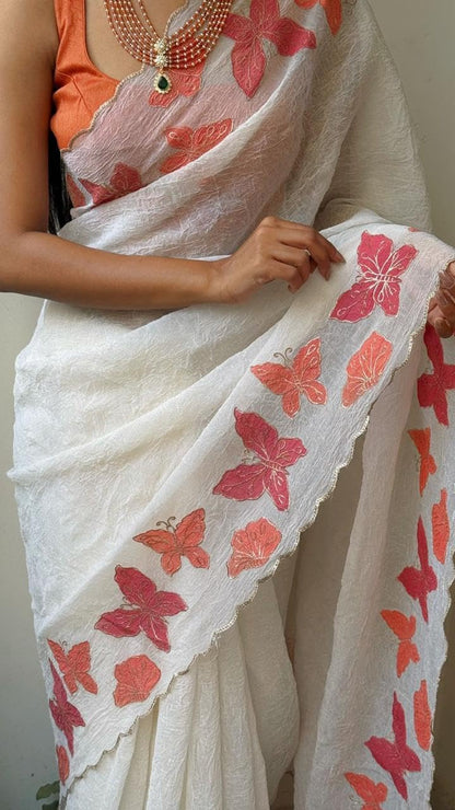 Vasthrlay Ethnic Classic Saree with decorative Embroidery design