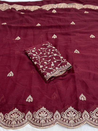Vasthrlay Classic Traditional Saree for wedding and party wear styling