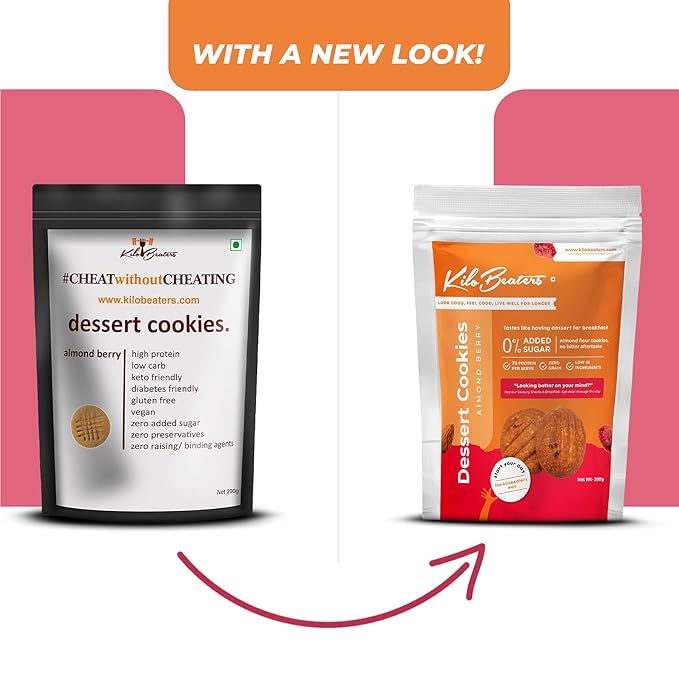 Kilobeaters Keto Friendly Almond Berry Dessert Cookies Biscuits 