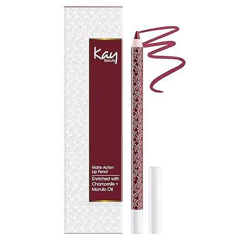 Kay Beauty Matte Action Lip Liner, High Impact, Kissproof and Sweatproof - Lip Pencil